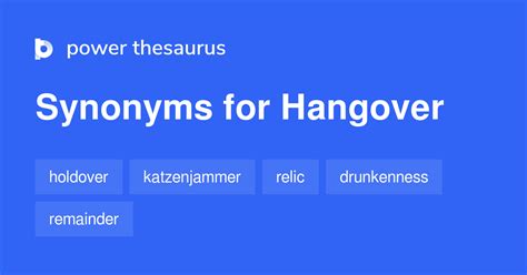 hangar synonym|other words for hangover.